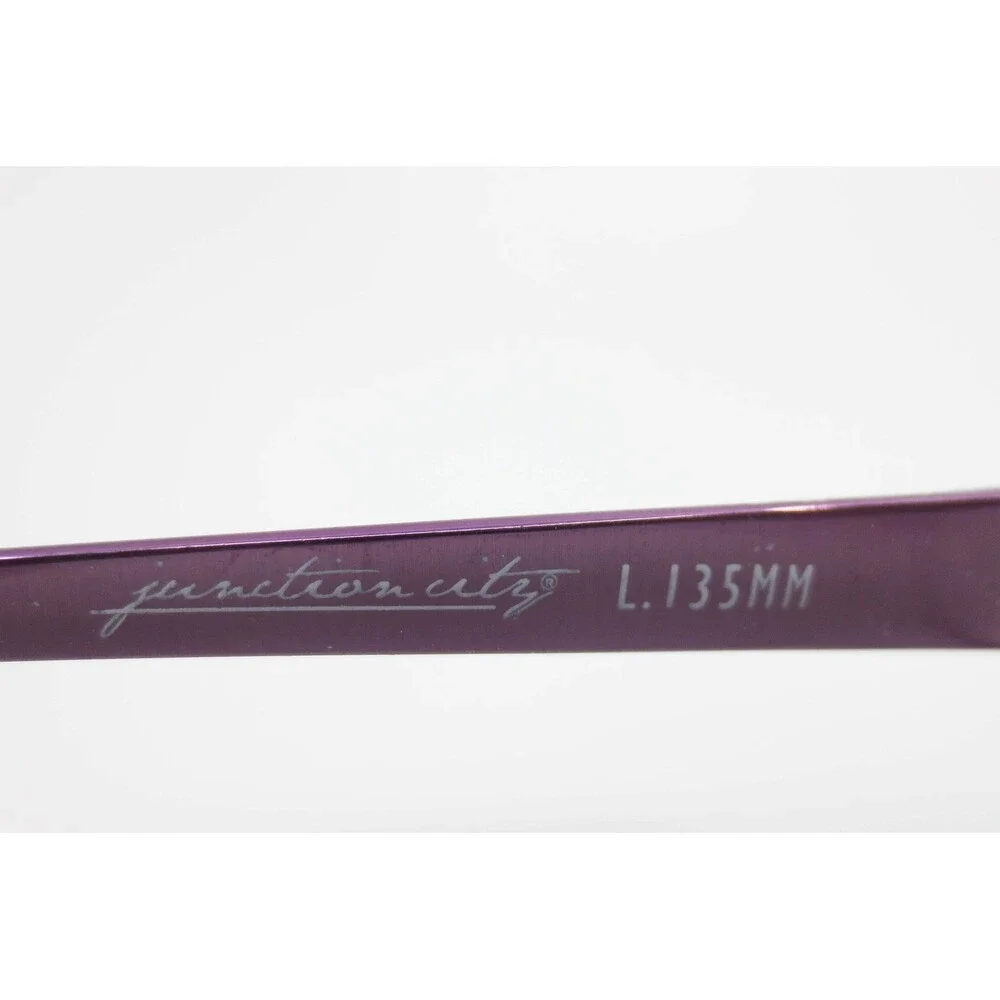 Junction City Hampton Plum Cat Eye Eyeglasses Purple Metallic Frames 49-17-135